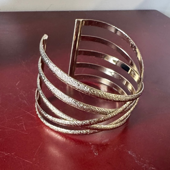 Gold Glittery Cuff Bracelet - Picture 2 of 3